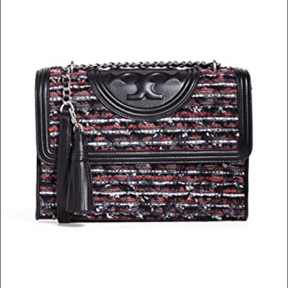 NWT Tory Burch Fleming Tweed Convertible Bag